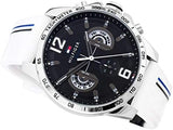 Tommy Hilfiger Multifunction Black Dial White Rubber Strap Watch for Men - 1791475 Authentic Buy Shop Now