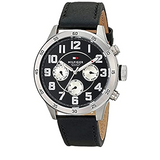 Tommy Hilfiger Sport Chronograph Black Dial Black Leather Strap Watch for Men - 1791050 Authentic Buy Shop Now
