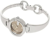 Gucci Guccissima Quartz Diamonds Brown Dial Silver Steel Strap Watch For Women - YA134503 Authentic Buy Shop Now