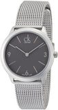 Calvin Klein Minimal Grey Dial Silver Mesh Bracelet Watch for Men - K3M52154 Authentic Buy Shop Now