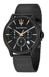 Maserati Epoca 42mm Black Dial Black Mesh Bracelet Watch For Men - R8873618006 Authentic Buy Shop Now