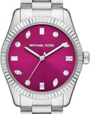 Michael Kors Lexington Three-Hand Pink Dial Silver Steel Strap Watch For Women - MK7443 Authentic Buy Shop Now