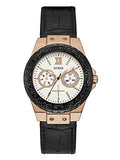 Guess Limelight Quartz White Dial Black Leather Strap Watch For Women - W0775L9 Authentic Buy Shop Now