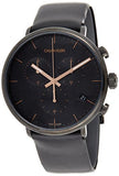 Calvin Klein High Noon Black Dial Black Leather Strap Watch for Men - K8M274CB Authentic Buy Shop Now