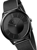 Calvin Klein Minimal Black Dial Black Mesh Bracelet Watch for Men - K3M224B1 Authentic Buy Shop Now