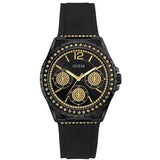 Guess Starlight Black Dial Black Rubber Strap Watch for Women - W0846L1 Authentic Buy Shop Now