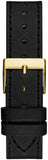 Guess Fame Quartz Gold Dial Black Leather Strap Watch For Women - GW0548L3 Authentic Buy Shop Now