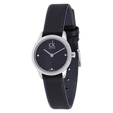 Calvin Klein Minimal Black Dial Black Leather Strap Watch for Women - K3M231C4 Authentic Buy Shop Now