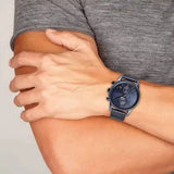 Hugo Boss Navigator Chronograph Blue Dial Blue Mesh Bracelet Watch for Men - 1513538 Authentic Buy Shop Now
