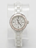 Chanel J12 Quartz Diamonds Ceramic White Dial White Steel Strap Watch for Women - J12 H4466 Authentic Buy Shop Now