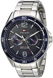 Tommy Hilfiger Erik Chronograph Blue Dial Silver Steel Strap Watch for Men - 1791366 Authentic Buy Shop Now