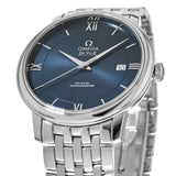 Omega De Ville Prestige Co-Axial Orbis Blue Dial Silver Steel Strap Watch for Men - 424.10.40.20.03.001 Authentic Buy Shop Now