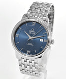 Omega De Ville Prestige Co-Axial Orbis Blue Dial Silver Steel Strap Watch for Men - 424.10.40.20.03.001 Authentic Buy Shop Now