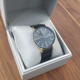 Calvin Klein Boost Black Dial Black Leather Strap Watch for Men - K7Y21TCZ Authentic Buy Shop Now