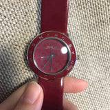 Marc Jacobs Amy Red Dial Burgundy Leather Strap Watch for Women - MBM1162 Authentic Buy Shop Now