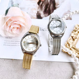 Guess Whisper Silver Dial Gold Mesh Bracelet Watch for Women - W1084L2 Authentic Buy Shop Now