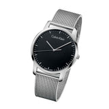 Calvin Klein City Chronograph Black Dial Silver Mesh Bracelet Watch for Men - K2G2G121 Authentic Buy Shop Now