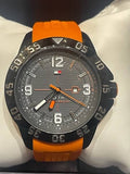 Tommy Hilfiger Cole Black Dial Orange Rubber Strap Watch for Men - 1790985 Authentic Buy Shop Now