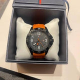 Tommy Hilfiger Cole Black Dial Orange Rubber Strap Watch for Men - 1790985 Authentic Buy Shop Now