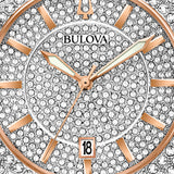 Bulova Phantom Crystal Silver Dial Two Tone Steel Strap Watch for Men - 98B324 Authentic Buy Shop Now