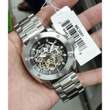 Fossil Modern Machine Automatic Silver Dial Silver Steel Strap Watch for Men - ME3081 Authentic Buy Shop Now