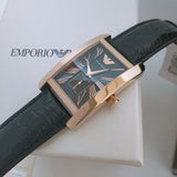 Emporio Armani Classic Black Dial Black Leather Strap Watch For Men - AR0168 Authentic Buy Shop Now