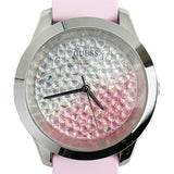 Guess Crush Crystals Silver Dial Pink Rubber Strap Watch for Women - W1223L1 Authentic Buy Shop Now