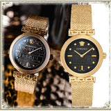 Versace V-Twist Black Dial Gold Mesh Bracelet Watch for Women - VELS00819 Authentic Buy Shop Now