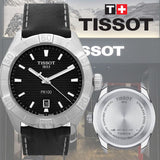 Tissot PR 100 Sport Quartz Black Dial Black Leather Strap Watch For Men - T101.610.16.051.00 Authentic Buy Shop Now