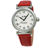 Coach Madison White Dial Red Leather Strap Watch for Women - 14502407 Authentic Buy Shop Now