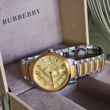 Burberry The Classic Gold Dial Two Tone Steel Strap Watch for Men - BU10011 Authentic Buy Shop Now