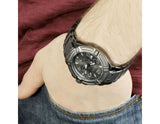 Guess Rigor Multifunction Black Dial Black Steel Strap Watch For Men - W0218G1 Authentic Buy Shop Now