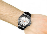 Guess Force Analog Quartz White Dial Black Rubber Strap Watch For Men - W0674G3 Authentic Buy Shop Now