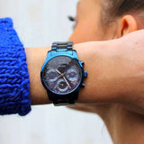 Guess Chronograph Multifunction Blue Dial Blue Steel Strap Watch For Women - W0330L6 Authentic Buy Shop Now
