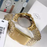 Fossil Townsman Chronograph Skeleton Gold Dial Gold Steel Strap Watch for Men - ME1137 Authentic Buy Shop Now