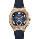 Guess Headline Multifunction Quartz Blue Dial Blue Silicone Strap Watch For Men - GW0571G2 Authentic Buy Shop Now