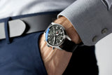 IWC Pilot's Watch Chronograph Black Dial Black Leather Strap Watch for Men - IW377709 Authentic Buy Shop Now