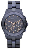 Marc Jacobs Blade Chronograph Blue Dial Blue Steel Strap Watch for Women - MBM8581 Authentic Buy Shop Now
