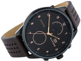 Tommy Hilfiger Chase Quartz Black Dial Brown Leather Strap Watch for Men - 1791577 Authentic Buy Shop Now