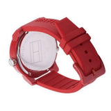Tommy Hilfiger Denim Red Dial Red Rubber Strap Watch for Men - 1791557 Authentic Buy Shop Now