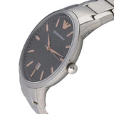 Emporio Armani Renato Quartz Grey Dial Silver Steel Strap Watch For Men - AR2514 Authentic Buy Shop Now