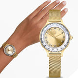 Swarovski Octea Nova Analog Gold Dial Gold Mesh Strap Watch for Women - 5649993 Authentic Buy Shop Now