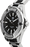 Tag Heuer Aquaracer Quartz Diamonds Black Dial Two Tone Steel Strap Watch for Men - WAY131E.BA0913 Authentic Buy Shop Now