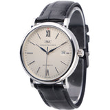 IWC Portofino Automatic White Dial Black Leather Strap Watch for Men - IW356501 Authentic Buy Shop Now