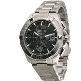 Tag Heuer Aquaracer Automatic Chronograph Black Dial Silver Steel Strap Watch for Men - CAY2110.BA0927 Authentic Buy Shop Now
