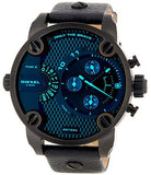Diesel Little Daddy Black Dial Black Leather Strap Watch For Men - DZ7334 Authentic Buy Shop Now