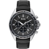 Hugo Boss Contemporary Sport Driver Black Dial Black Leather Strap Watch for Men - 1513085 Authentic Buy Shop Now