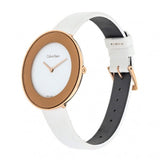 Calvin Klein Chic White Dial White Leather Strap Watch for Women - K7N236K2 Authentic Buy Shop Now