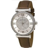 Michael Kors Caitlin Quartz Silver Dial Gray Leather Strap Watch For Women - MK2377 Authentic Buy Shop Now
