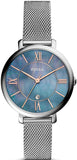 Fossil Jacqueline Mother of Pearl Blue Dial Silver Mesh Strap Watch for Women - ES4322 Authentic Buy Shop Now